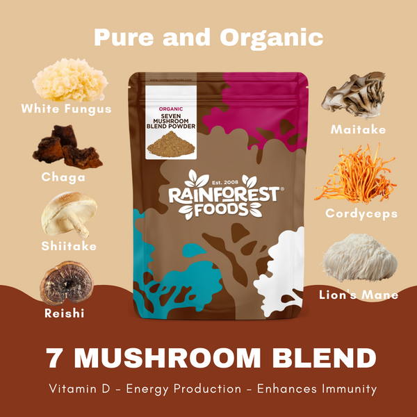 Organic 7 Mushroom Blend Powder