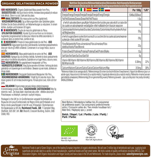 Organic Gelatinised Maca Powder